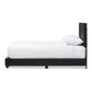 Atlas Modern and Contemporary Black Faux Leather Full Size Platform Bed FredCo
