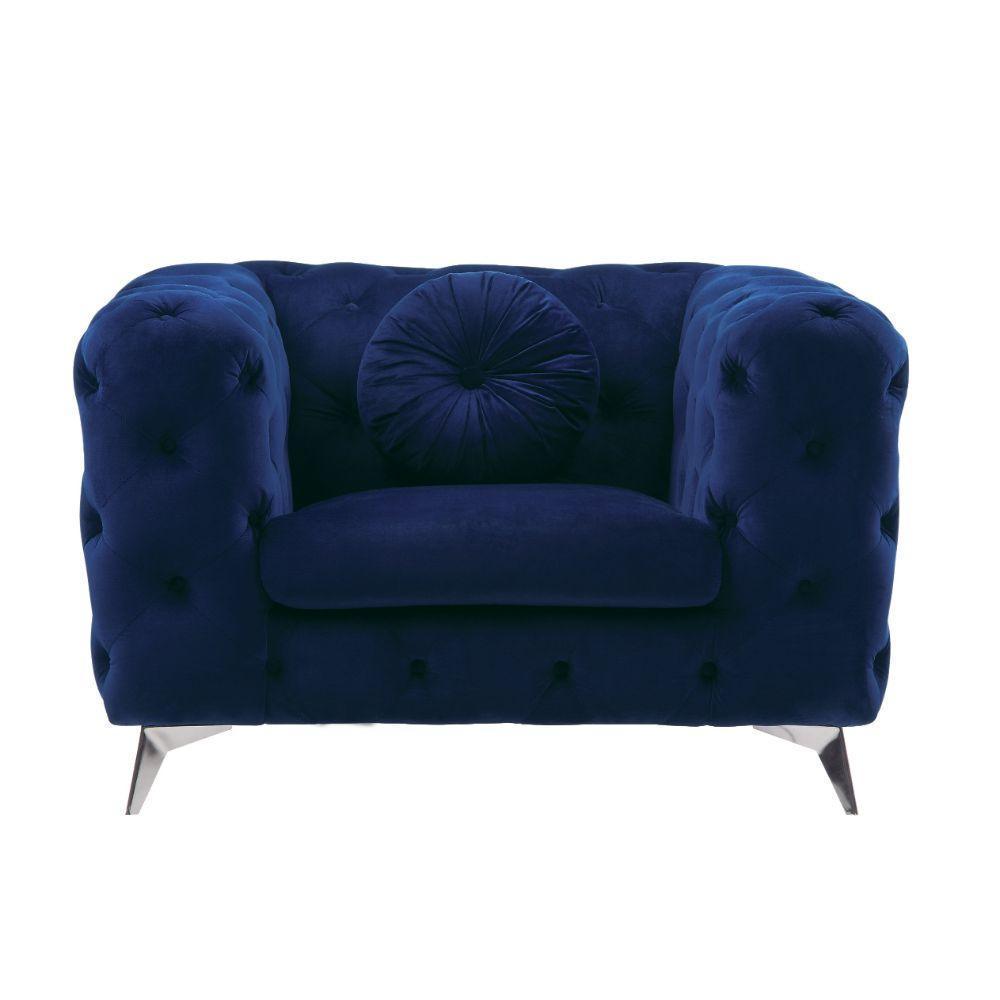 Atronia Chair Blue Fabric FredCo