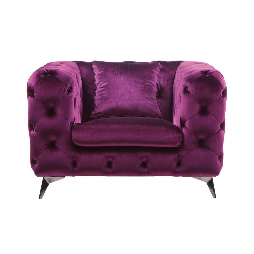 Atronia Chair Purple Fabric FredCo