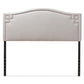 Aubrey Modern and Contemporary Greyish Beige Fabric Upholstered Queen Size Headboard FredCo