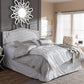 Aubrey Modern and Contemporary Greyish Beige Fabric Upholstered Queen Size Headboard FredCo