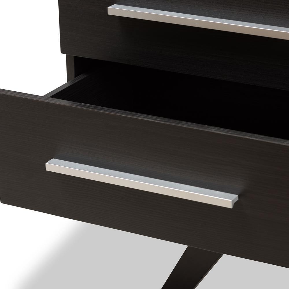 Auburn Mid-Century Modern Espresso Brown Finished Wood 6-Drawer Dresser FredCo