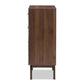 Auburn Mid-Century Modern Walnut Brown Finished Wood 4-Drawer Chest FredCo