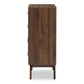 Auburn Mid-Century Modern Walnut Brown Finished Wood 5-Drawer Chest FredCo