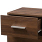 Auburn Mid-Century Modern Walnut Brown Finished Wood 5-Drawer Chest FredCo