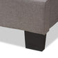 Audrey Modern and Contemporary Light Grey Fabric Upholstered King Size Bed FredCo