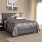Audrey Modern and Contemporary Light Grey Fabric Upholstered King Size Bed FredCo
