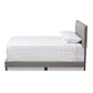 Audrey Modern and Contemporary Light Grey Fabric Upholstered King Size Bed FredCo