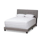 Audrey Modern and Contemporary Light Grey Fabric Upholstered King Size Bed FredCo