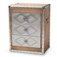 Audric French Industrial Brown Wood and Silver Metal 3-Drawer Accent Storage Cabinet FredCo
