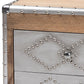 Audric French Industrial Brown Wood and Silver Metal 3-Drawer Accent Storage Cabinet FredCo