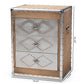 Audric French Industrial Brown Wood and Silver Metal 3-Drawer Accent Storage Cabinet FredCo