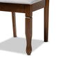 Augustine Modern and Contemporary Grey Fabric Upholstered and Walnut Brown Finished Wood 2-Piece Dining Chair Set Set FredCo