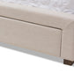 Aurelie Modern and Contemporary Light Beige Fabric Upholstered Queen Size Storage Bed FredCo