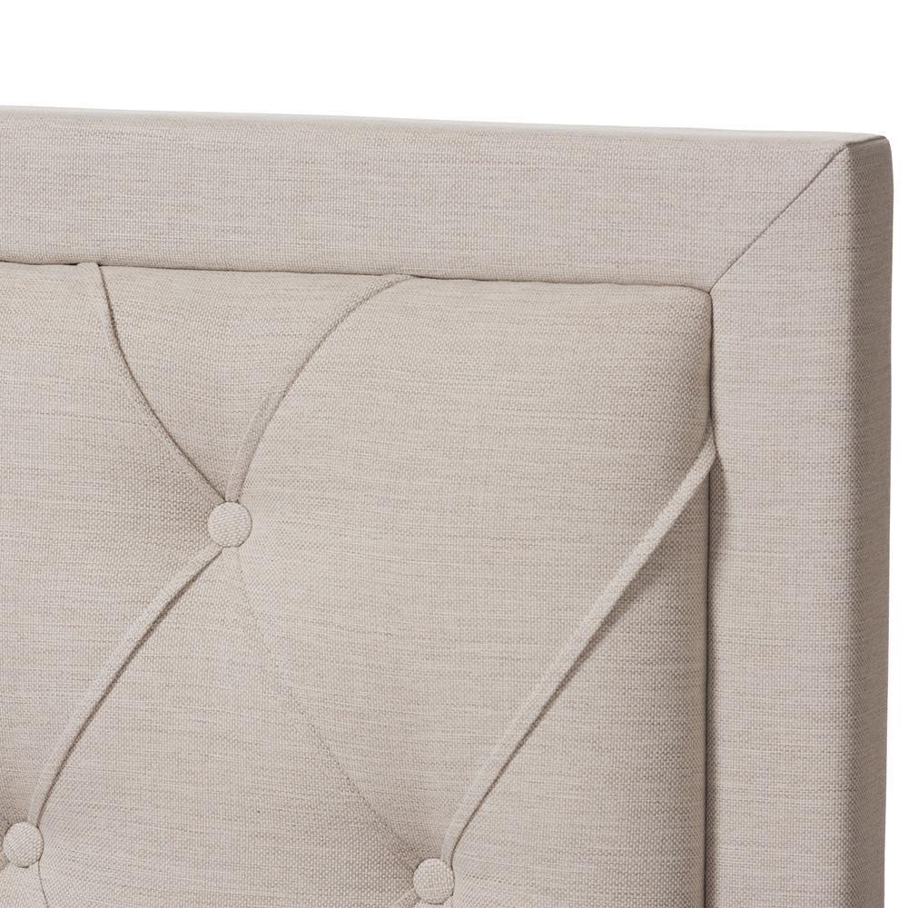 Aurelie Modern and Contemporary Light Beige Fabric Upholstered Queen Size Storage Bed FredCo