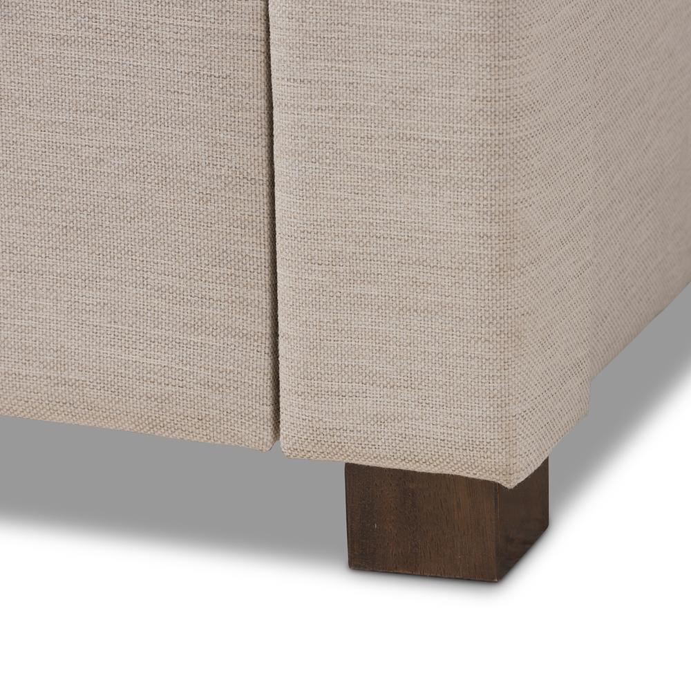 Aurelie Modern and Contemporary Light Beige Fabric Upholstered Queen Size Storage Bed FredCo