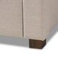 Aurelie Modern and Contemporary Light Beige Fabric Upholstered Queen Size Storage Bed FredCo