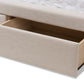 Aurelie Modern and Contemporary Light Beige Fabric Upholstered Queen Size Storage Bed FredCo