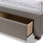 Aurelie Modern and Contemporary Light Grey Fabric Upholstered King Size Storage Bed FredCo
