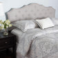 Aurora Modern and Contemporary Greyish Beige Fabric Full Size Headboard FredCo