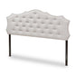 Aurora Modern and Contemporary Greyish Beige Fabric Full Size Headboard FredCo