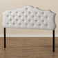Aurora Modern and Contemporary Greyish Beige Fabric Full Size Headboard FredCo