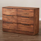 Austin Modern and Contemporary Caramel Brown Finished 6-Drawer Wood Dresser FredCo
