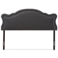 Avery Modern and Contemporary Dark Grey Fabric Queen Size Headboard FredCo