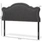 Avery Modern and Contemporary Dark Grey Fabric Queen Size Headboard FredCo
