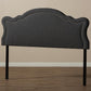Avery Modern and Contemporary Dark Grey Fabric Queen Size Headboard FredCo