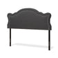 Avery Modern and Contemporary Dark Grey Fabric Queen Size Headboard FredCo