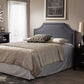 Avignon Modern and Contemporary Dark Grey Fabric Upholstered Full Size Headboard FredCo