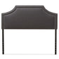 Avignon Modern and Contemporary Dark Grey Fabric Upholstered Full Size Headboard FredCo