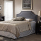 Avignon Modern and Contemporary Dark Grey Fabric Upholstered Full Size Headboard FredCo
