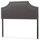 Avignon Modern and Contemporary Dark Grey Fabric Upholstered Full Size Headboard FredCo