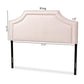 Avignon Modern and Contemporary Light Pink Velvet Fabric Upholstered Full Size Headboard FredCo