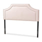 Avignon Modern and Contemporary Light Pink Velvet Fabric Upholstered Full Size Headboard FredCo