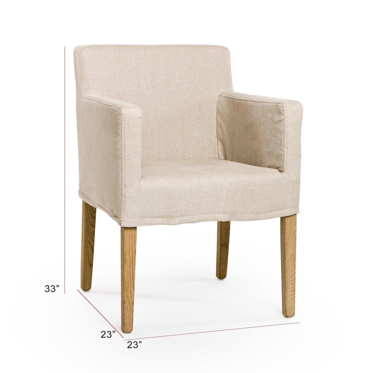 Avignon Slipcover Arm Chair XL2001-Oak E255 A003 FredCo