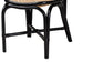 Ayana Mid-Century Modern Two-Tone Black and Natural Brown Rattan Dining Chair FredCo