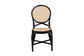 Ayana Mid-Century Modern Two-Tone Black and Natural Brown Rattan Dining Chair FredCo