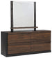 Azalia Rectangular Bedroom Set Black and Walnut Coaster Queen, 4 Piece FredCo
