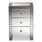 Azura Modern and Contemporary Hollywood Regency Glamour Style Nightstand Bedside Table FredCo