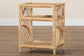 Baara Modern Bohemian Natural Brown Rattan Nightstand FredCo