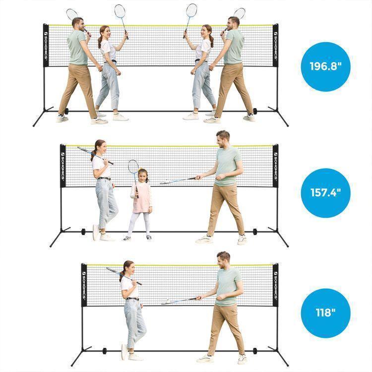 Badminton Net Set Black and Yellow FredCo