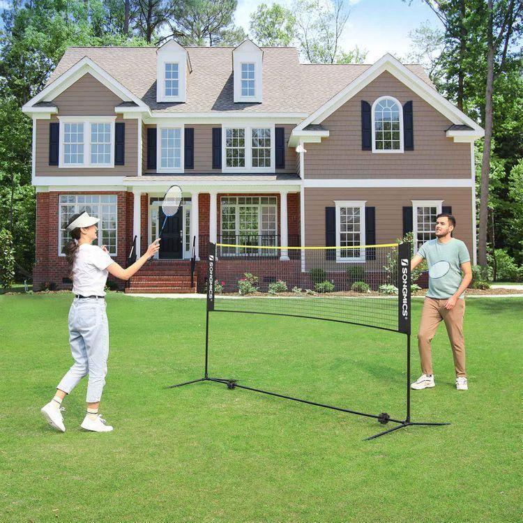 Badminton Net Set Black and Yellow FredCo