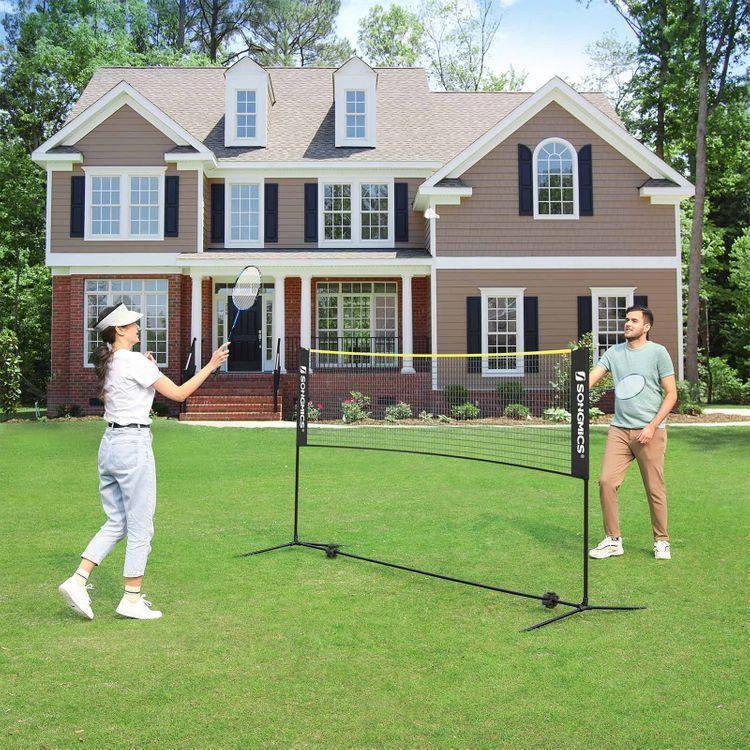 Badminton Net Set Black and Yellow FredCo