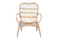 Bajo Modern Bohemian Natural Brown Rattan Arm Chair FredCo