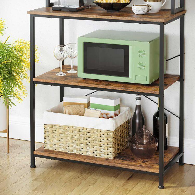 Baker's Rack Rustic Brown and Black FredCo