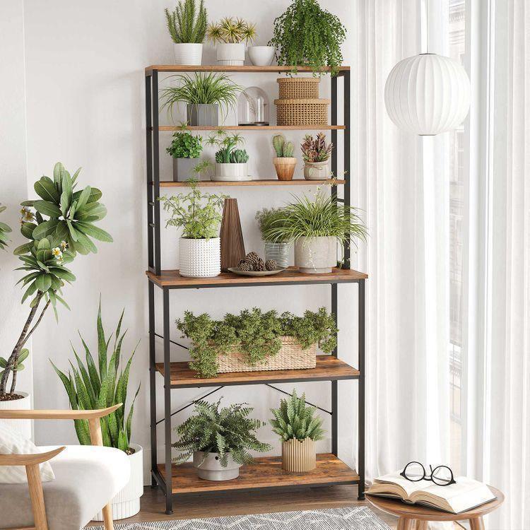 Baker's Rack Rustic Brown and Black FredCo