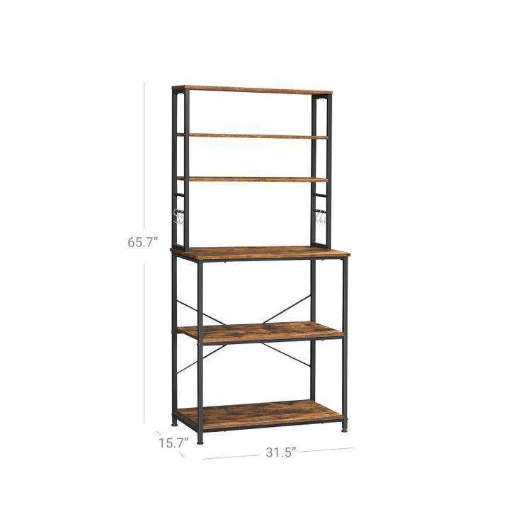 Baker's Rack Rustic Brown and Black FredCo